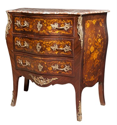 Lot 397 - Louis XV Style Gilt-Metal Mounted Marble Top...