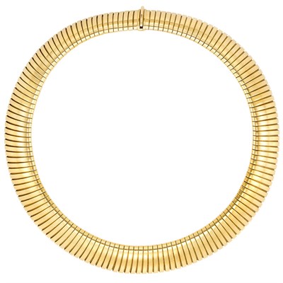 Lot 646 - Gold 'Tubogas' Necklace, Bulgari