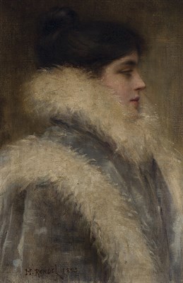 Lot 79 - Henri Rondel French, 1857-1919 Profile of a...