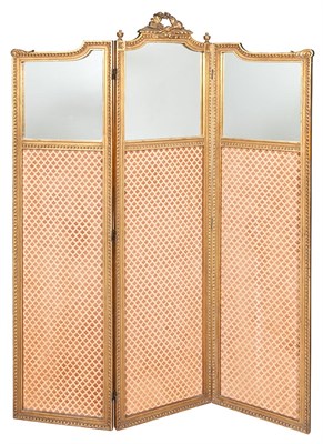 Lot 336 - Louis XVI Style Giltwood Mirrored and Cut...