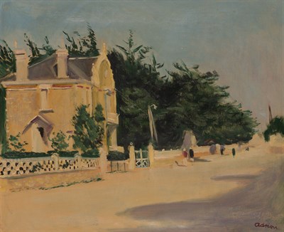 Lot 35 - Lucien Adrion French, 1889-1953 Street Scene...
