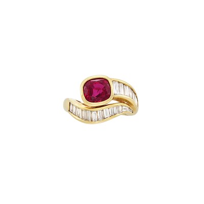 Lot 634 - Gold, Ruby and Diamond Ring