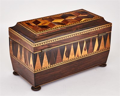 Lot 312 - Regency Rosewood and Tunbridge Ware Marquetry...