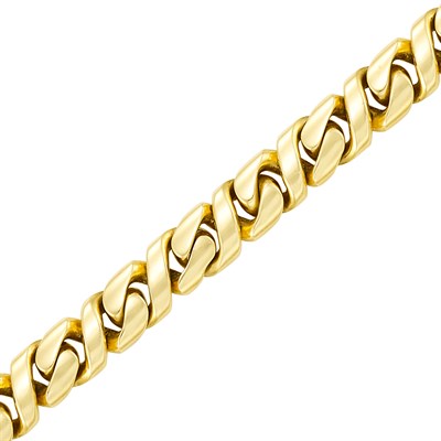 Lot 239 - Gold Curb Link Bracelet, Cartier