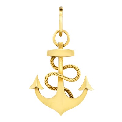 Lot 334 - Gold Anchor Pendant