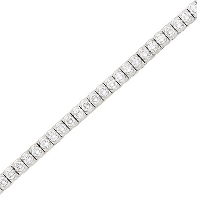 Lot 58 - White Gold and Diamond Bracelet