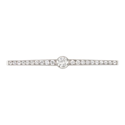 Lot 180 - Platinum and Diamond Bar Pin