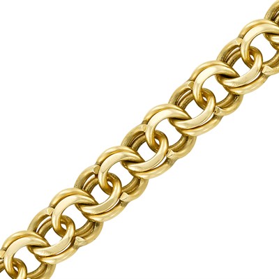 Lot 235 - Gold Curb Link Bracelet