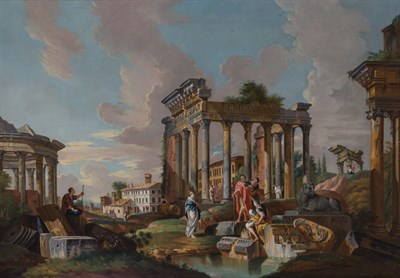 Lot 39 - Follower of Giovanni Paolo Panini Figures...