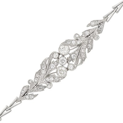Lot 178 - Palladium and Diamond Bracelet