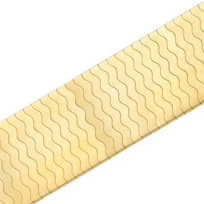 Lot 227 - Wide Gold Bracelet