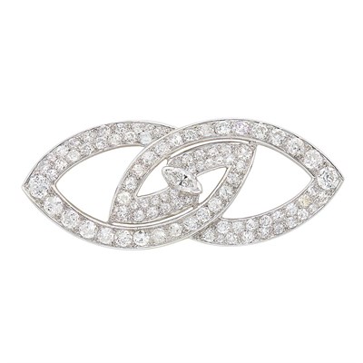 Lot 457 - Platinum and Diamond Brooch