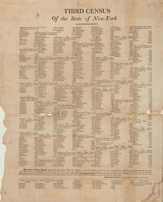 Lot 24 - [SLAVERY-NEW YORK] Third Census of the State...