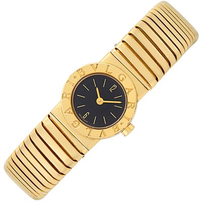 Lot 14 - Gold 'Tubogas' Wristwatch, Bulgari