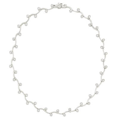 Lot 425 - Platinum and Diamond Necklace, Diana Vincent