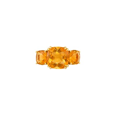 Lot 247 - Gold and Citrine Ring, Seaman Schepps