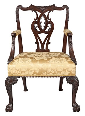 Lot 480 - George II Mahogany Open Armchair The...