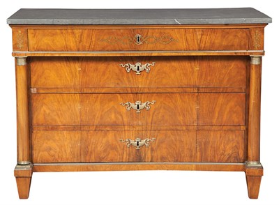 Lot 407 - Italian Empire Gilt-Metal-Mounted Walnut...