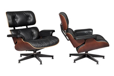 Lot 214 - Pair of Charles and Ray Eames Mahogany 670...