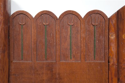 Lot 281 - Thomas Molesworth Carved and Painted Headboard...