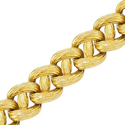 Lot 595 - Gold Link Bracelet