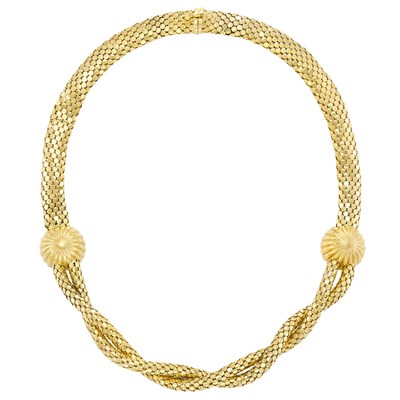 Lot 233 - Gold Mesh Necklace