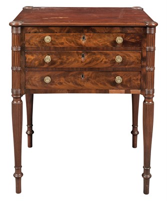 Lot 150 - Federal Mahogany Work Table Massachusetts,...