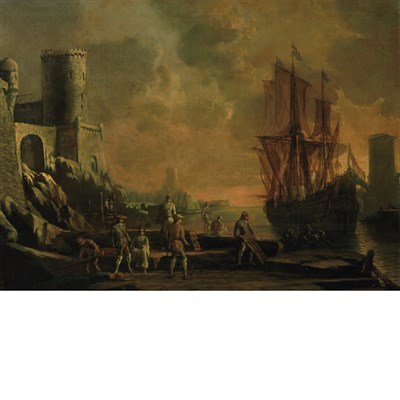 Lot 35 - Genoese School 17th/18th Century A Ship at...