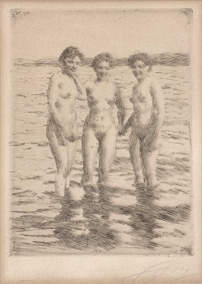 Lot 254 - Anders Zorn (1860-1920) THREE GRACES (ASPLUND...