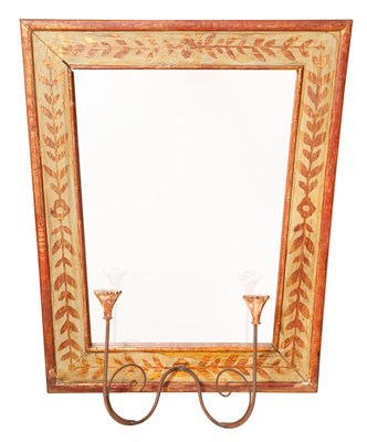 Lot 324 - Pair of Italian Painted Wood Mirrored Sconces...