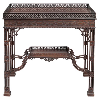 Lot 294 - George III Style Mahogany Tea Table The...