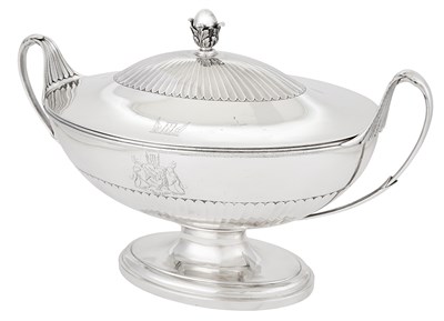 Lot 215 - George III Sterling Silver Covered Soup Tureen...