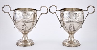 Lot 211 - Pair of George III Sterling Silver Goblets...