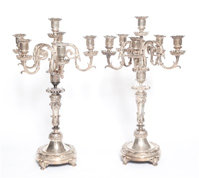 Lot 354 - Pair of Neoclassical Style Silver Plated...