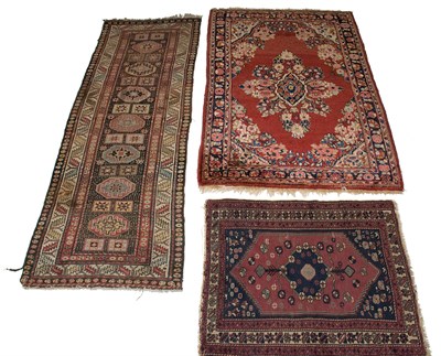 Lot 426 - Three Assorted Rugs Comprising a Kurdish...