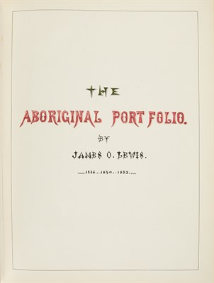 Lot 15 - LEWIS, JAMES OTTO An assembled family copy of...