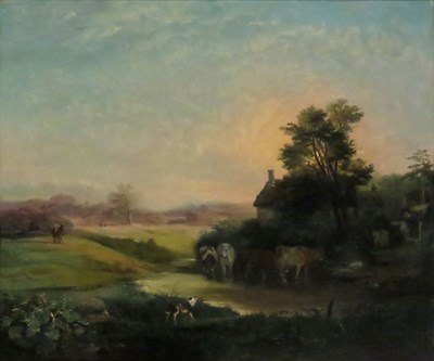Lot 41 - English School 19th Century Landscape Signed...