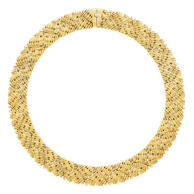 Lot 196 - Gold and Diamond Necklace, Alex Sepkus