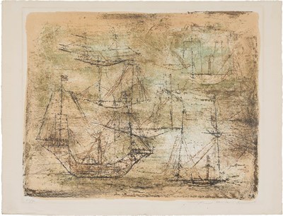 Lot 243 - Zao Wou-Ki (1921-2013) LES VOILIERS (RIVIÈRE...