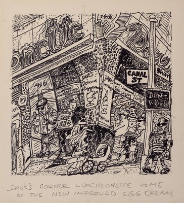 Lot 37 - Red Grooms American, b. 1937 Dave's Corner,...