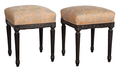 Lot 135 - Pair of Louis XVI Style Ebonized and...