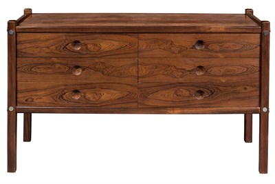 Lot 217 - Sergio Rodrigues Rosewood Long Chest of...