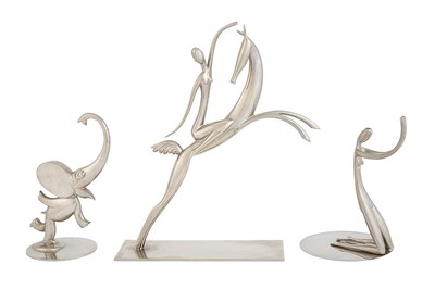 Lot 329 - Two Hagenauer Art Deco Nickel-Plated Figures...