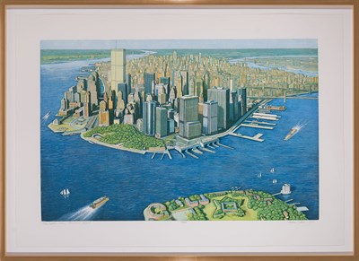 Lot 95 - Richard Haas MANHATTAN VIEW, GOVERNOR'S ISLAND...