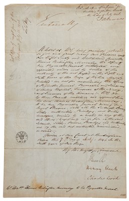 Lot 83 - QUEEN VICTORIA Document signed, the...