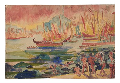 Lot 185 - DOS PASSOS, JOHN Original watercolor...