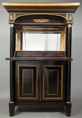 Lot 269 - Classical Ebonized and Gilt Stenciled...