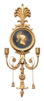 Lot 405 - Pair of Empire Style Gilt and Painted Wood Two-...