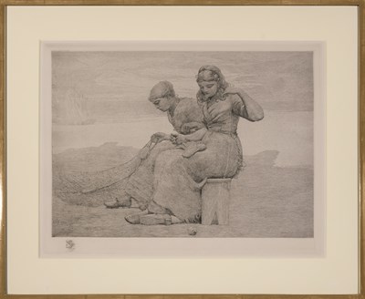 Lot 112 - Winslow Homer MENDING THE TEARS (SEE G. 97)...