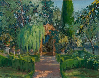 Lot 27 - Josep Castellanas Spanish, 1896-1980 El Jardin,...